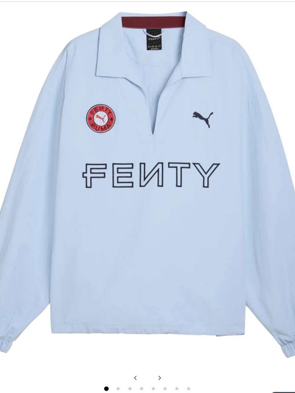 Puma  Fenty nylon Drill pullover in blue size large